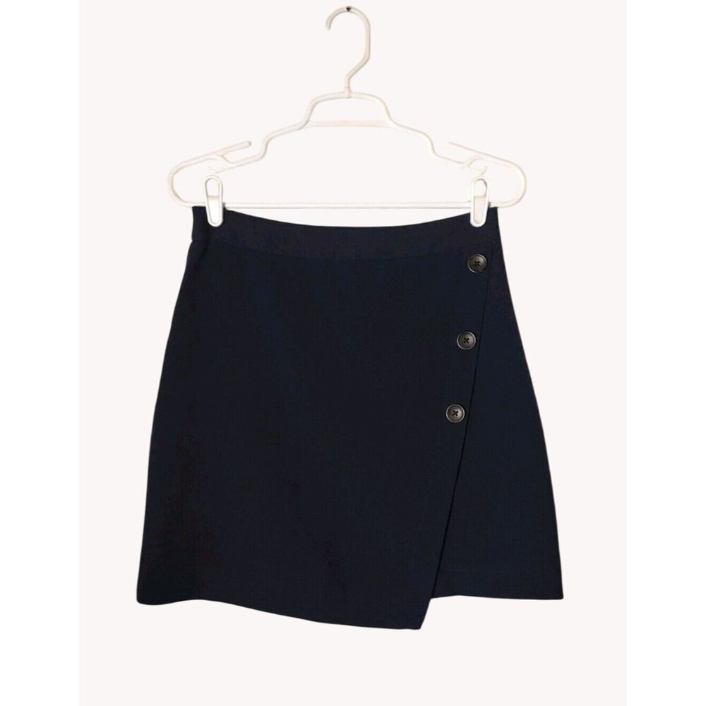 Banana Republic Skirt 2 Mini Button Detail Asymmetrical Hem Acadamia